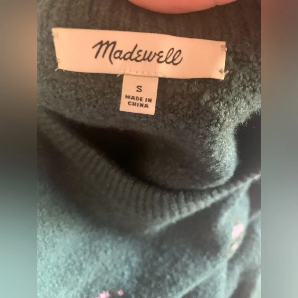 Madewell Grayish Green Wool Blend Sweater